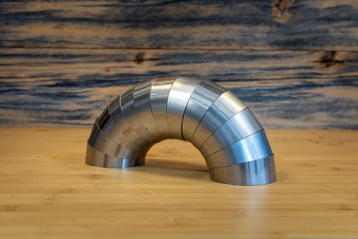 Universal T304 Stainless Steel 3 Inch Diameter 180 Degree Pie Cut Kit MBRP product image