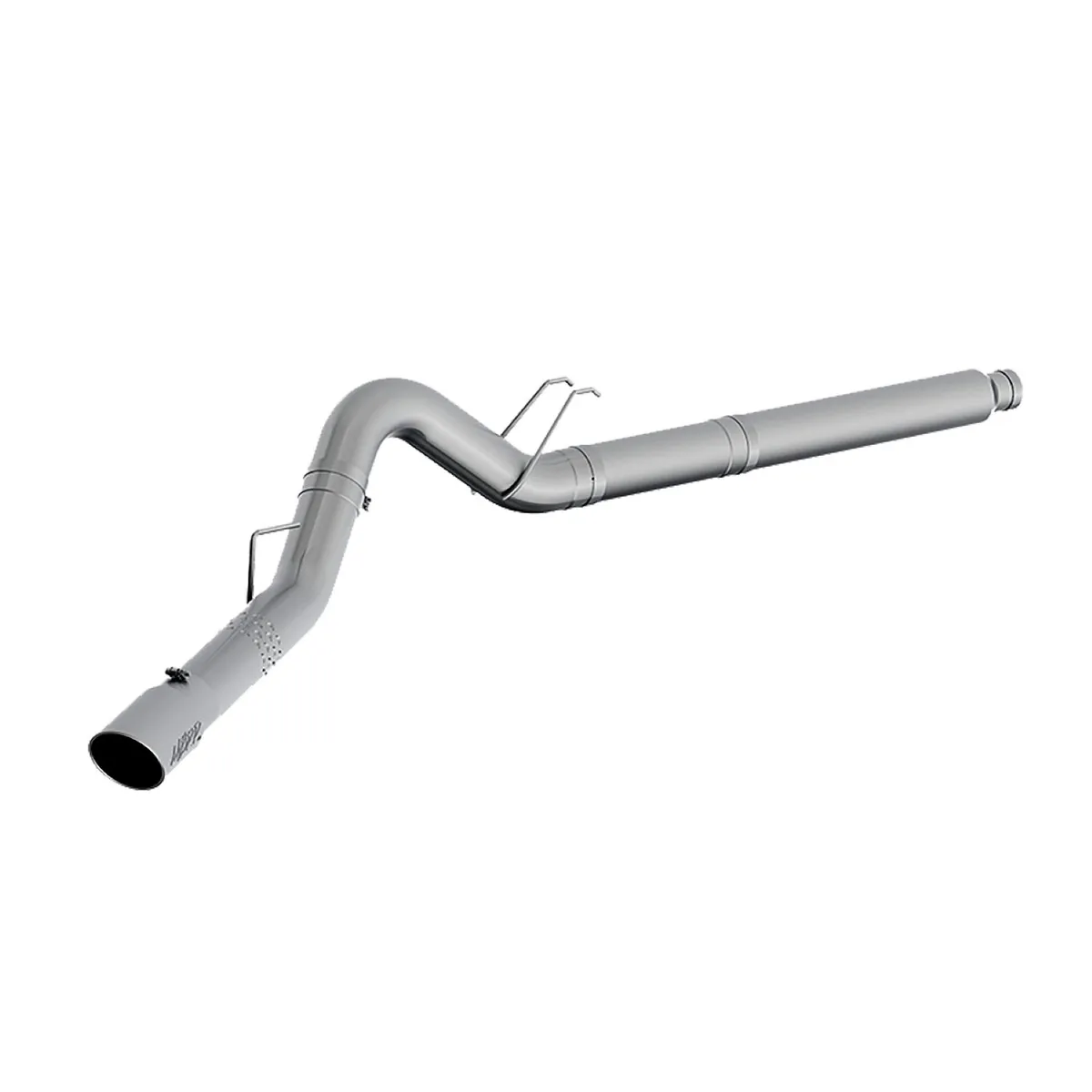 Armor Lite Filter Back Exhaust System; 5 in.; Incl. 3.5 To 5 in. Adapter/Extension Pipes/Over Axle Pipe/Tailpipe/Hardware/6 in. OD Tip; Single Side Exit; Aluminized; product image