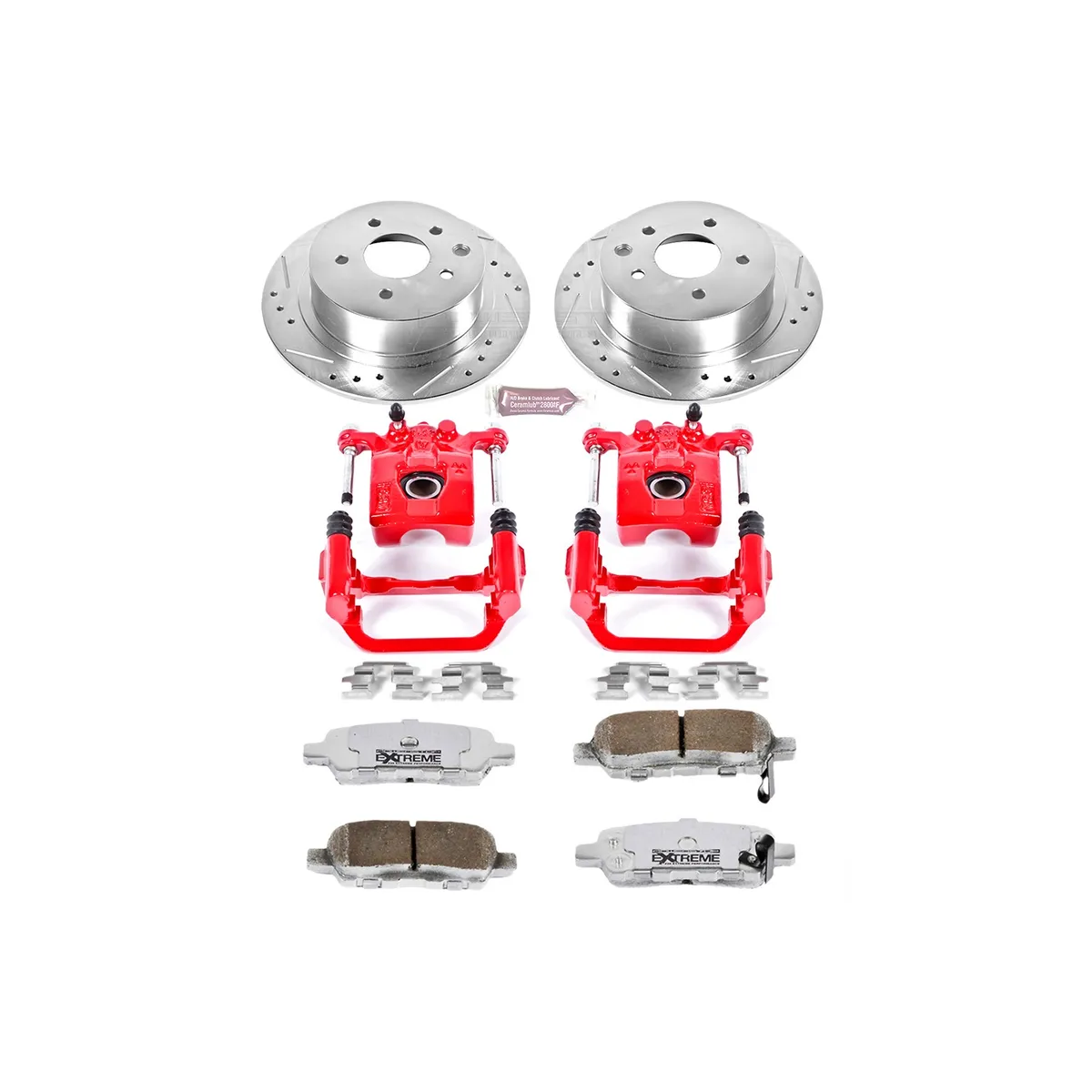 Z26 Street Warrior Upgrade Kit: Drilled/Slotted Rotors; Carbon-Fiber Ceramic Pads; Powder Coated Calipers product image