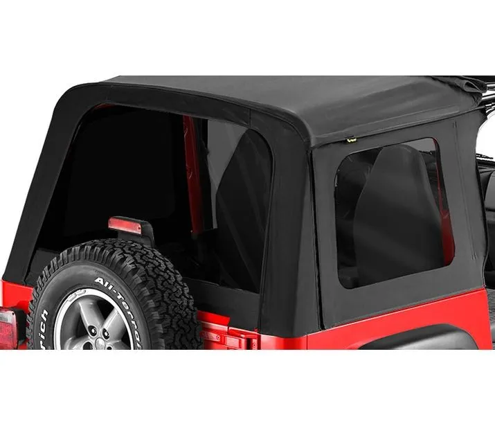 Window Replacement Set For Jeep 1997-2006 Wrangler TJ Fits Sunrider 51699, 51719 Black Denim Bestop product image
