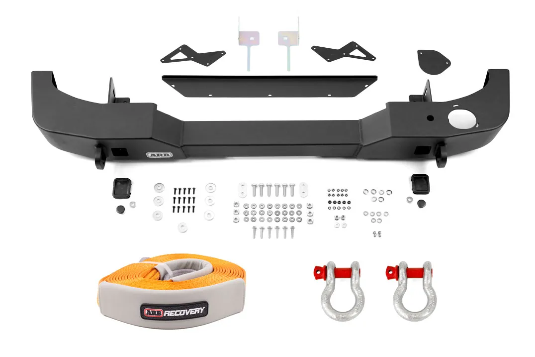 ARB ARB Rear Bumper w/ Snatch Strap and Shackles Kit - JK