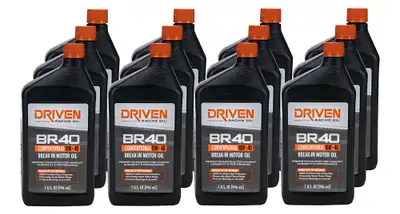 Driven Racing Oil BR40 10w40 Break-In Oil Conventional Case 12x1Qt