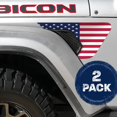 Under The Sun Inserts Old Glory 2pc Vinyl Fender Decal