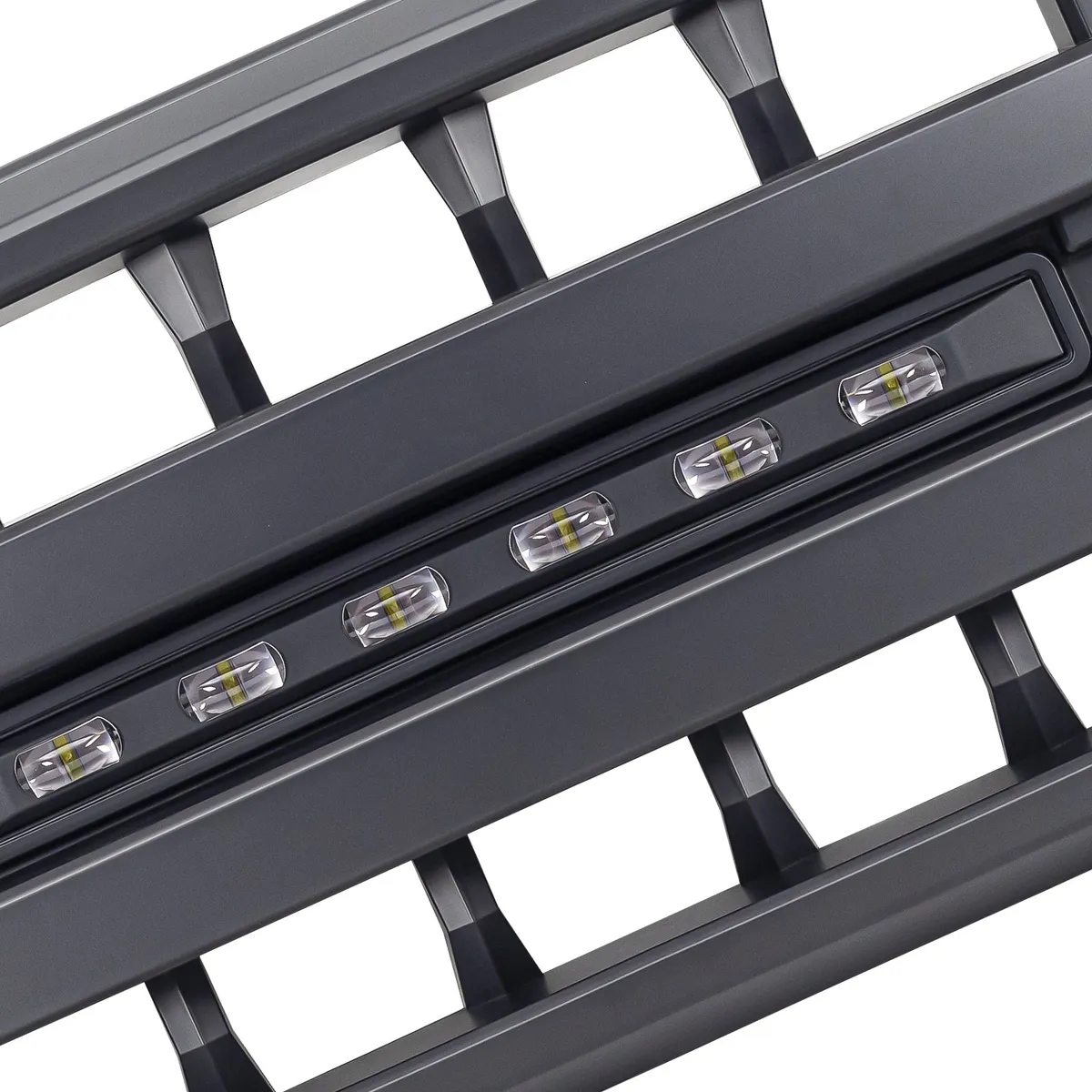 American Modified Amdeba00143 Armor Grille With LED Off-Road Lights - Matte Black product image