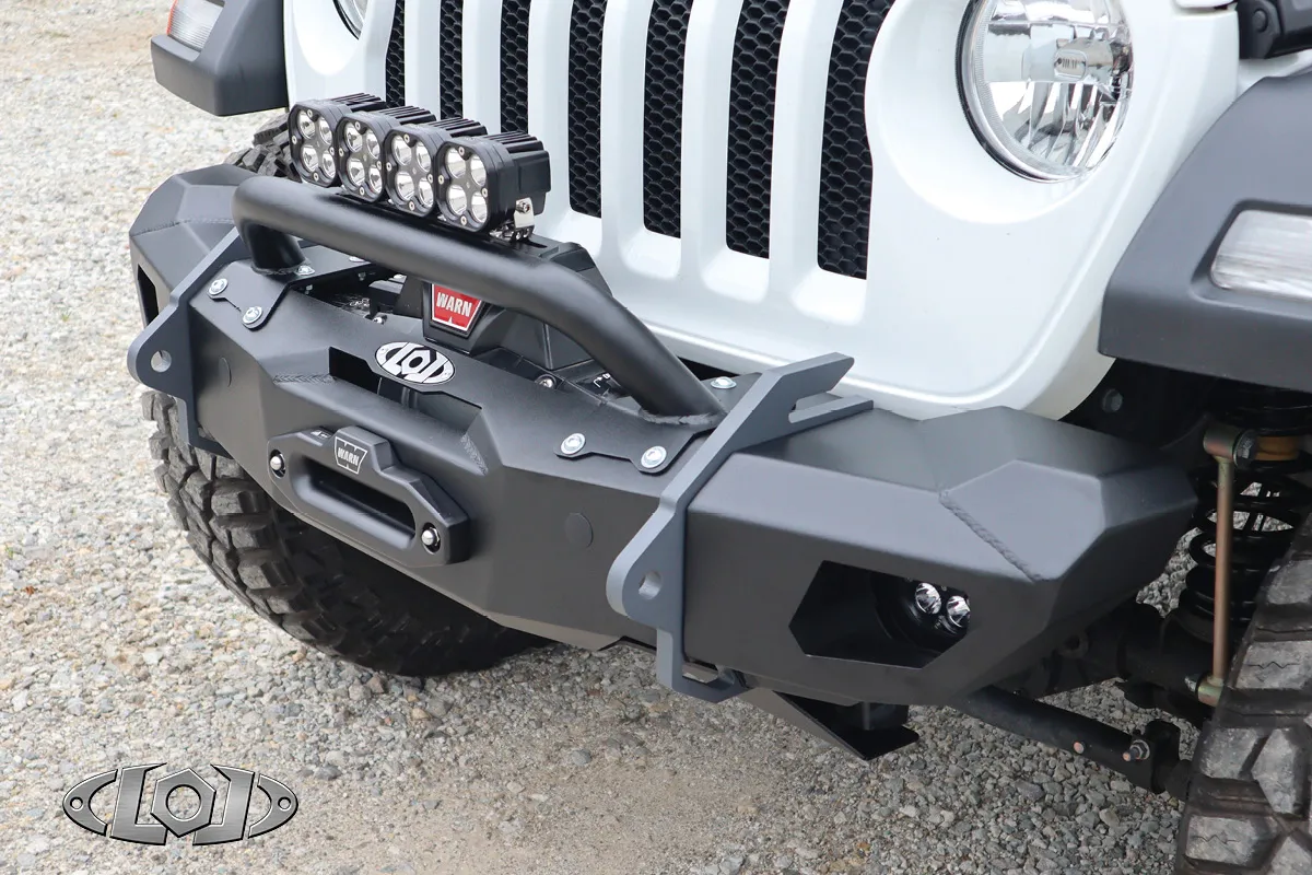LOD Jk/Jl/Jt Black Ops Shorty Winch Front Bumper (Black Powder Coated) product image