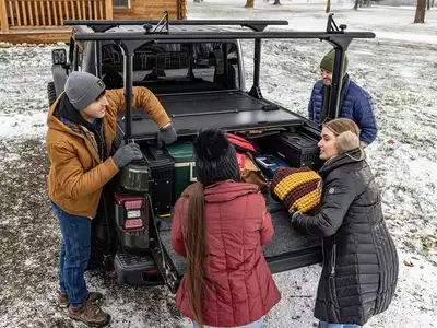 RealTruck BAK 0721 Tundra W/Oe Track System Bakflip Mx4 Ts Folding Tonneau Cover Black