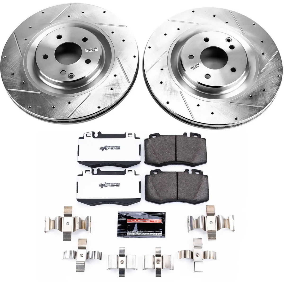 Z26 Street Warrior Upgrade Kit: Drilled/Slotted Rotors; Carbon-Fiber Ceramic Pads W/Hardware; Pad Sensors product image