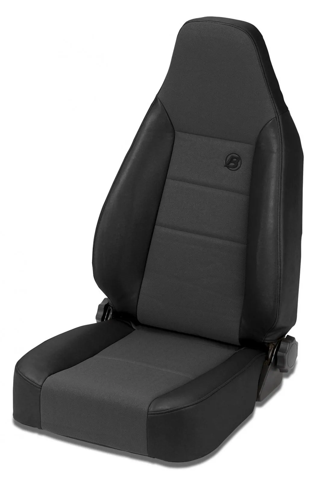 Jeep Bucket Seats Trailmax II Sport Front High Back Bucket Seat For Jeep 1976-1986 CJ7 Center Fabric Insert Black Denim Bestop product image