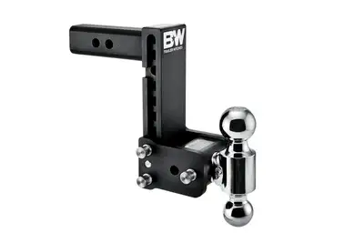B&W Trailer B&W Hitches Tow & Stow 2in Dual Ball Receiver Hitch, Black, 7in Drop-7.5in Rise