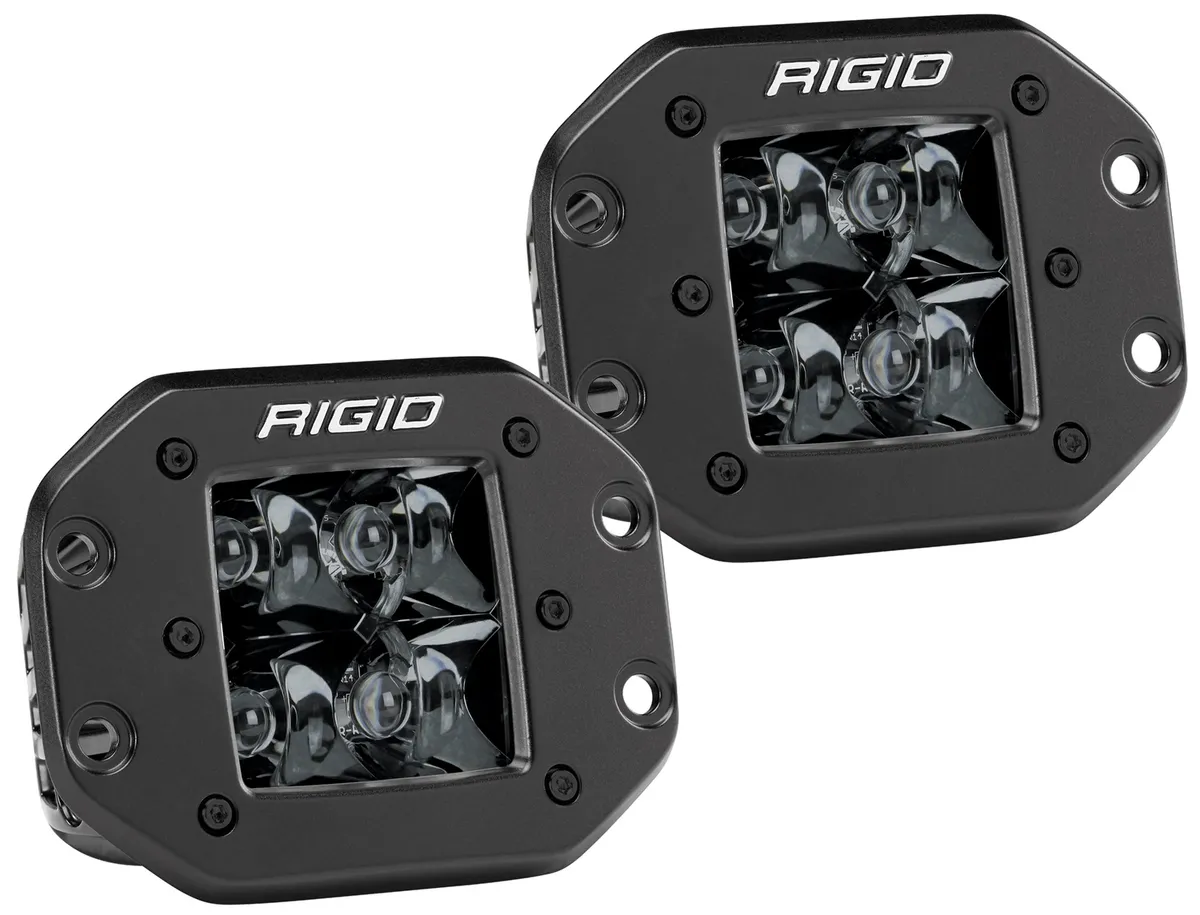 RIGID D-Series PRO Midnight Edition, Spot Optic, Flush Mount, Single product image