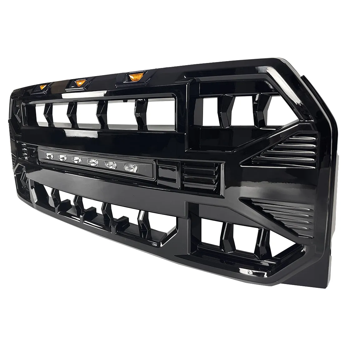 American Modified Amfmaa00115 Armor Grille With LED Off-Road Lights - Matte Black product image