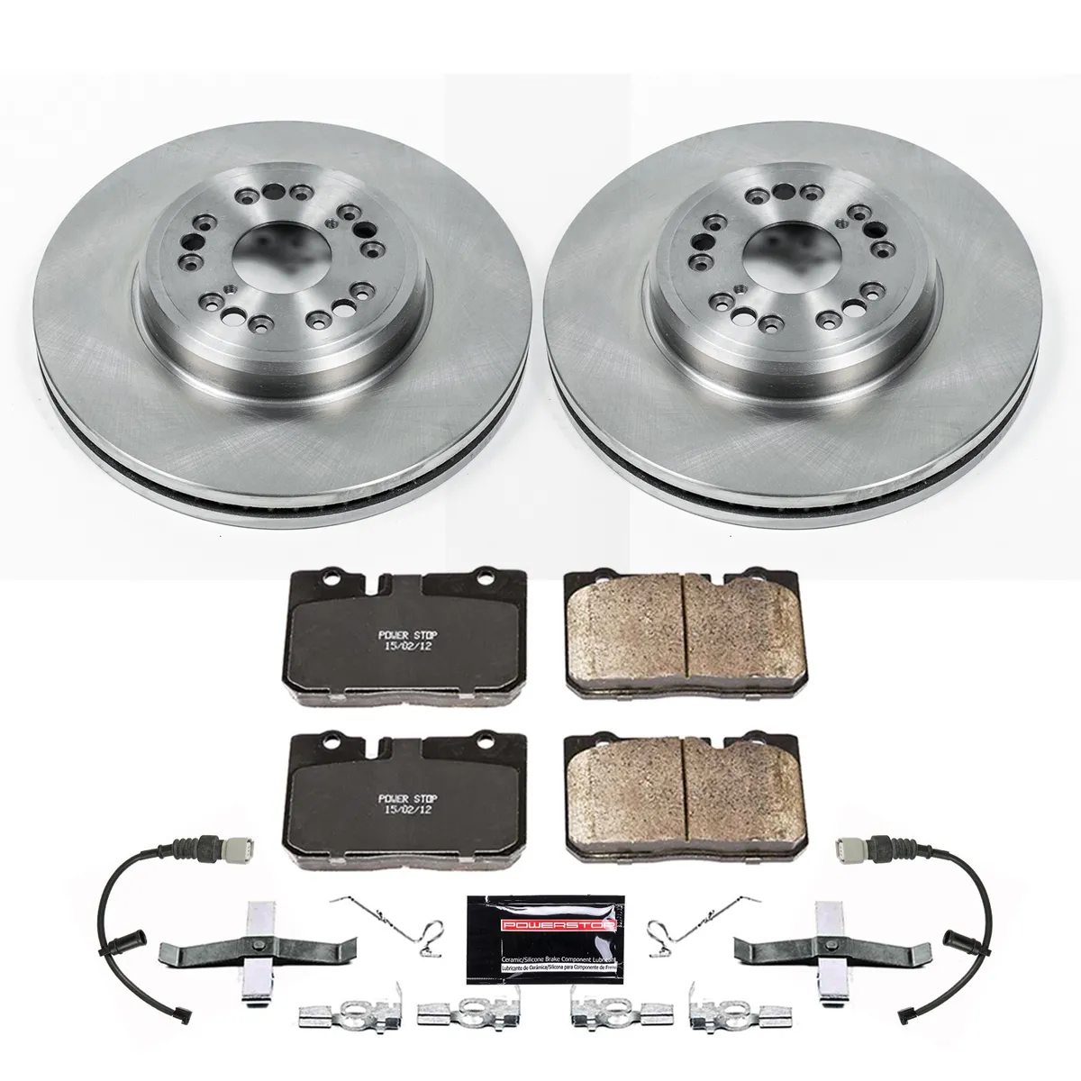 Z17 Direct Replacement Kit: Rotors; Ceramic Pads W/Hardware; Pad Sensors product image
