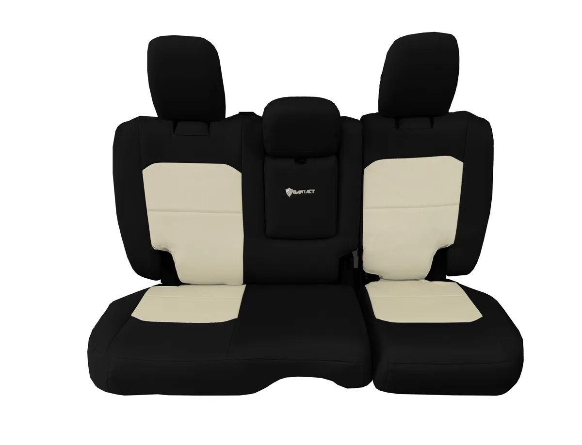 Rear Bench Tactical Seat Covers For Jeep® Wrangler Jlu 2018+ 4 Door - With Fold Down Armrest Only! w/ Molle (Not For 4xe Edition) | Bartact® product image