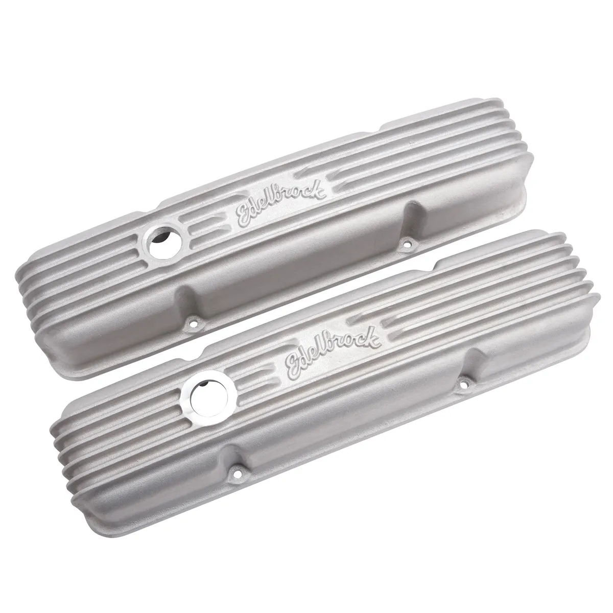 Valve Cover, Classic Aluminum, Chevy 262-400 V8 1959-1986, Combo Breather Hole and Oil Fill Hole, Satin product image