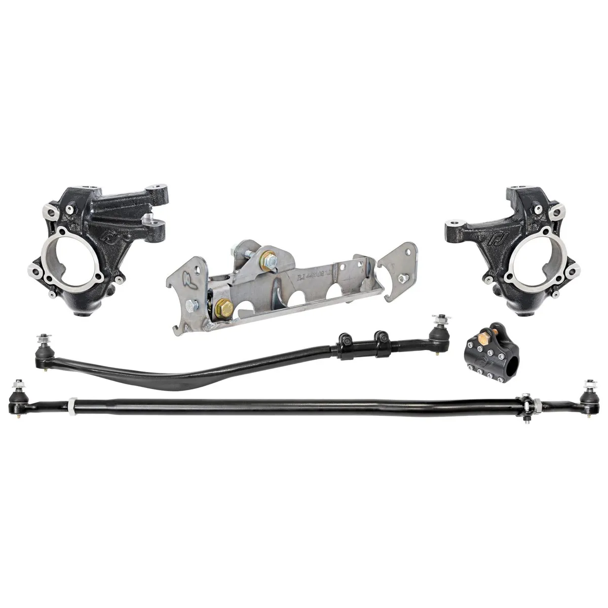 Currectlync Jeep JL/JT High Steer Kit For Ram Assist And Non-Rubicon Axle. Incl. Knuckles Drag Link Tie Rod Trac Bar Reloc/Ram Mount Axle Bracket Ram Assist Tie Rod Clamp RockJock 4x4 product image