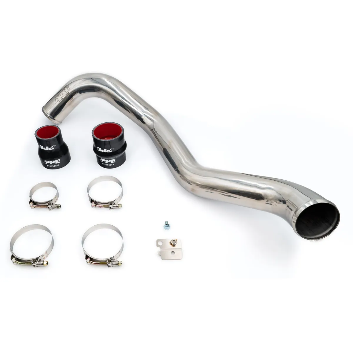 2004-2010 GM 6.6L Duramax Hot Side Intercooler Charge Pipe 3.0 Inch Stainless Steel Polished PPE Diesel product image