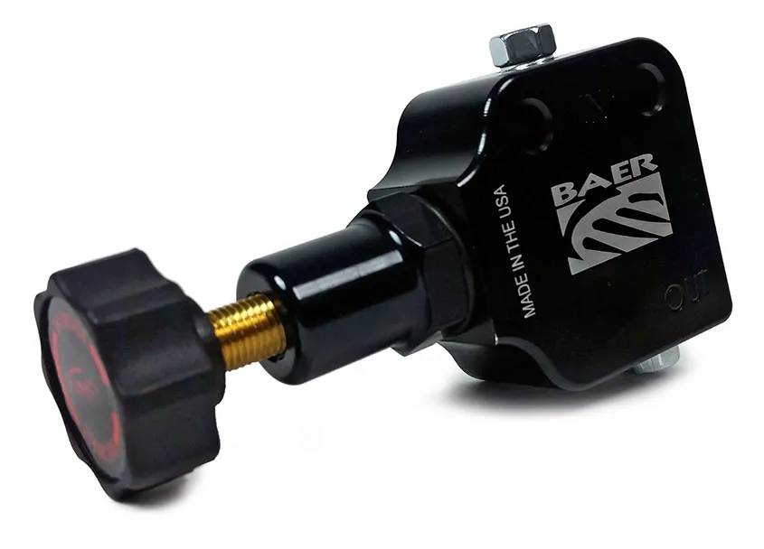 Baer Brakes Black General Fit Adjustable Proportioning Valve, Inline, with 3/8-24 Fittings product image