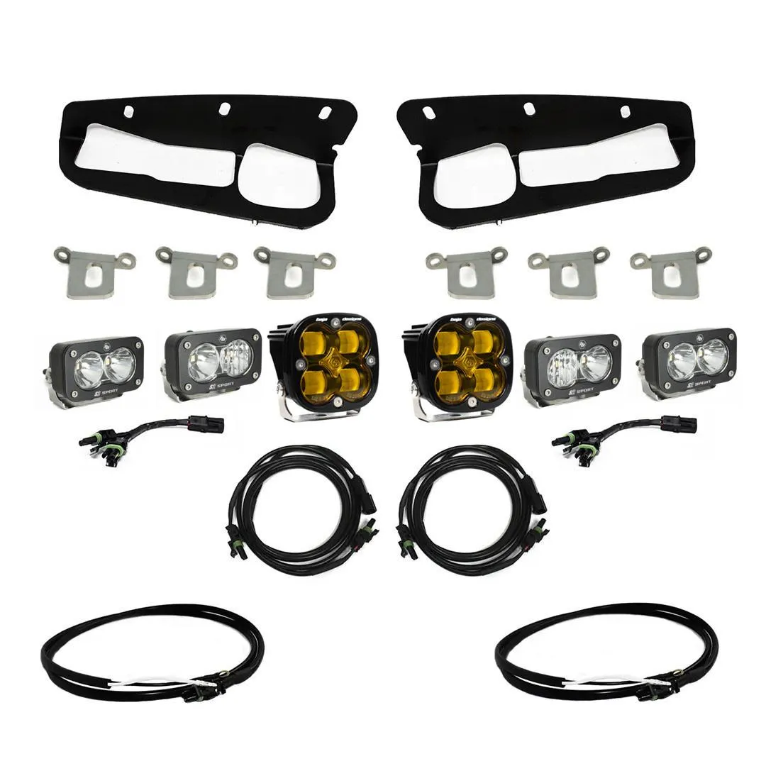Baja Designs Baja Designs 447762UP Squadron SAE/Dual S2 Sport Steel Bumper Fog Pocket Light Kit