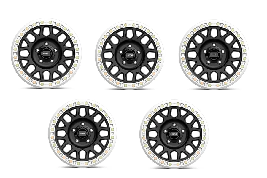 KMC Wheels KMC Wheels KM234 Grenade Desert Beadlock Wheel Package