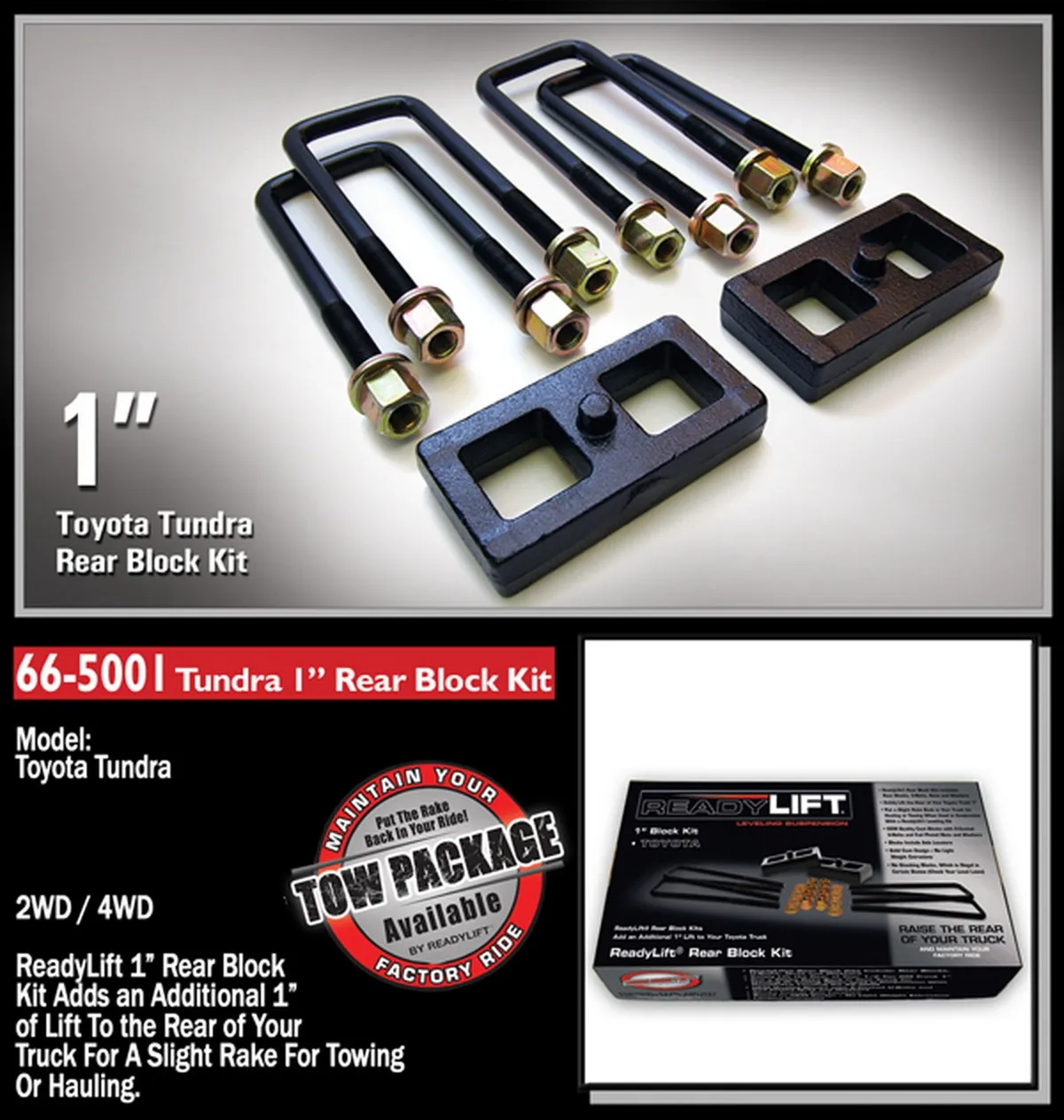 1" Rear Block Kit - Toyota Tundra 1995-2021 / Tacoma 1995-2023 product image