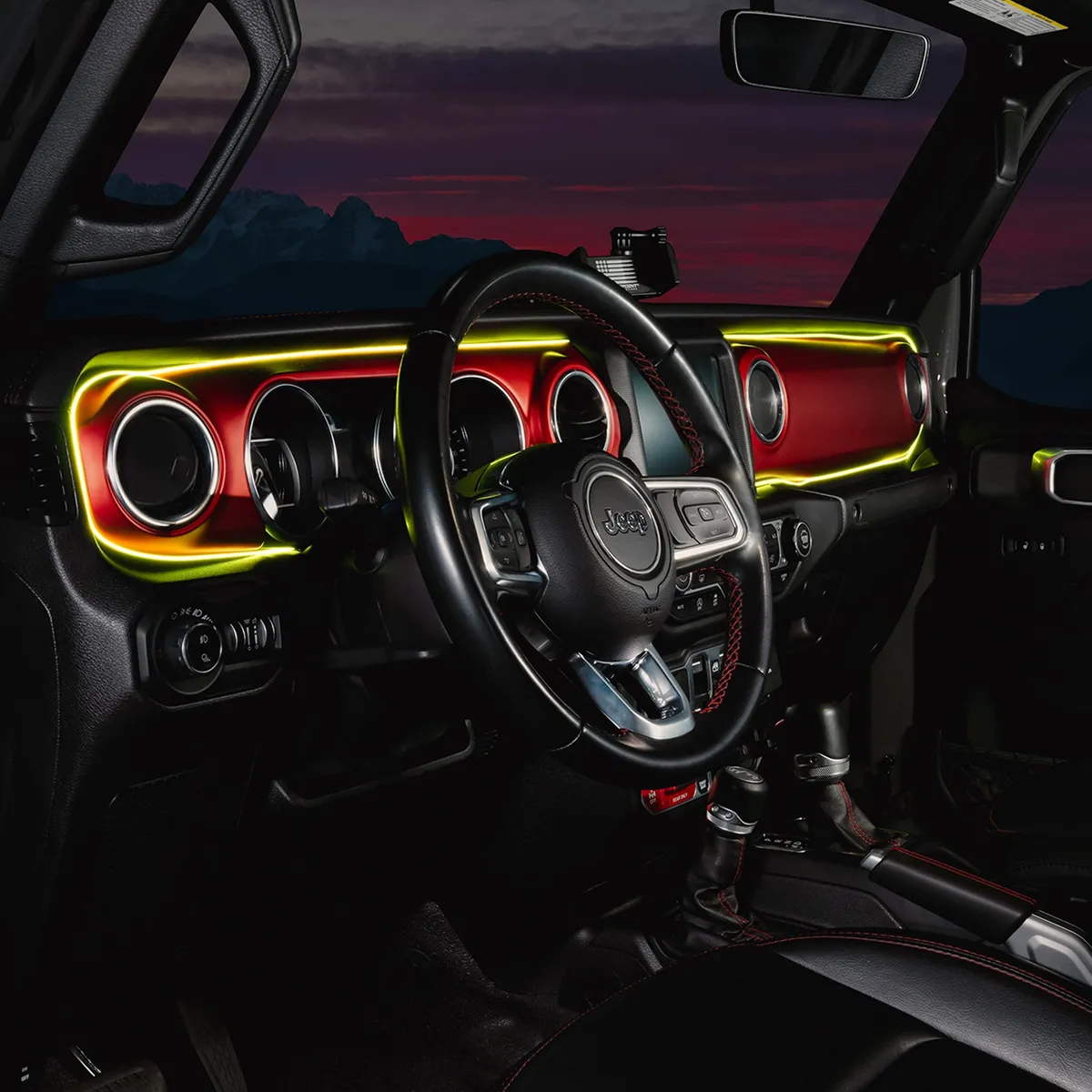 ORACLE Lighting 2018-2023 Jeep Wrangler JL/Gladiator JT Dynamic ColorSHIFT LED Interior Dash Board Kit product image