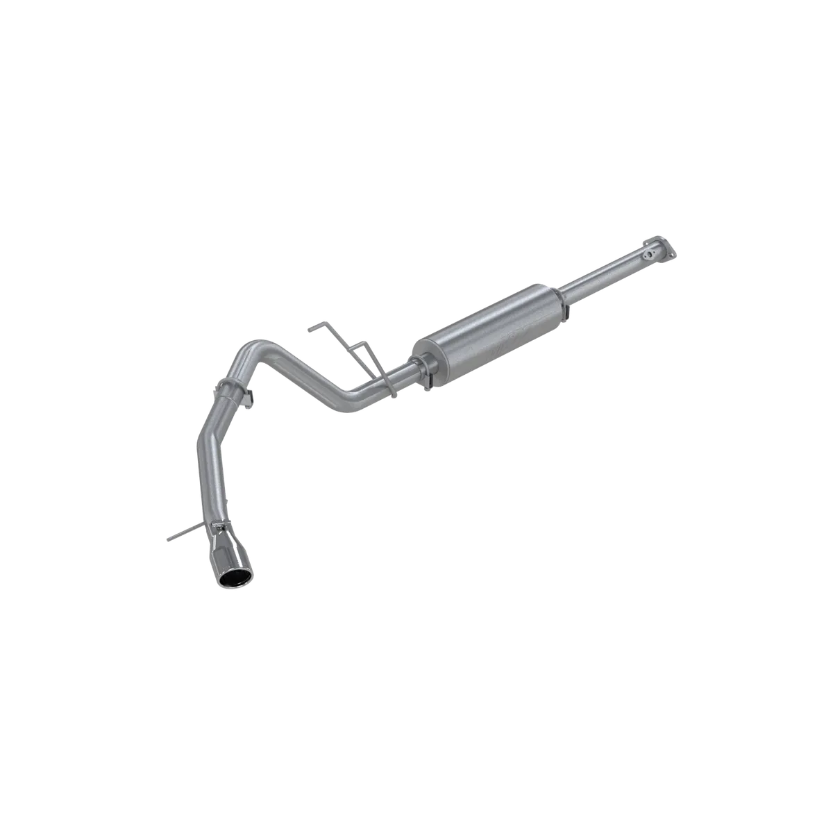 Armor Lite Cat Back Exhaust System; 2.5 in.; Incl. Front Pipe/Muffler/Over Axle Pipe/Tailpipe/Hardware/3.5 in. OD Tip; Single Side Exit; Aluminized; product image