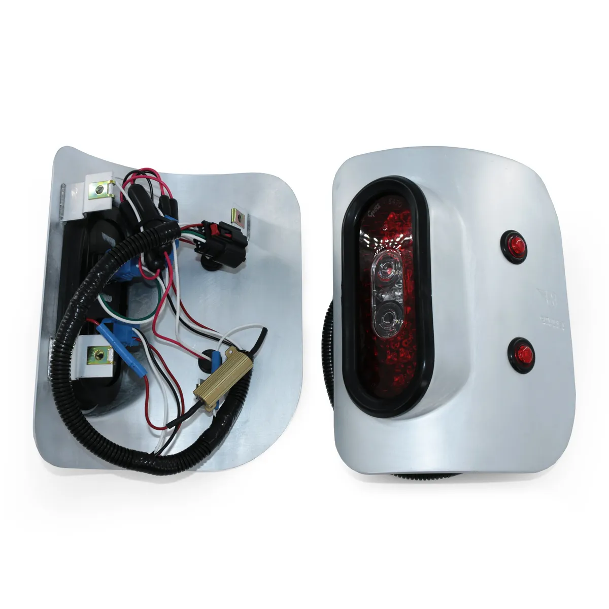 Jeep JT Gladiator Off Road LED Tail Light Kit - Raw Aluminum product image
