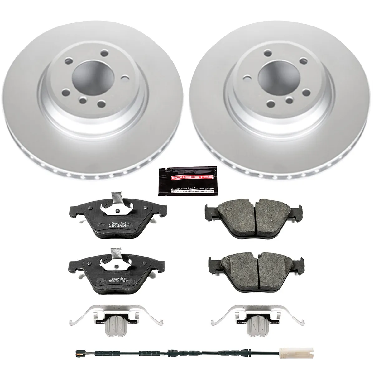 Z23 Sport Geomet Coated Rotor Kit For European Vehicles: Genuine Geomet Fully Coated Rotors; Carbon-Fiber Ceramic Pads W/Hardware; Pad Sensors product image
