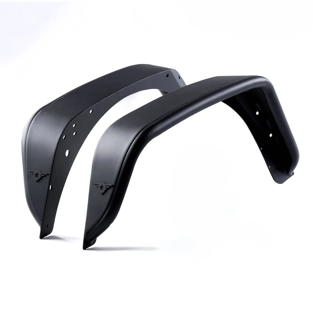 0718 Wrangler Jk/Jku Full Assault Black Aluminum Fender Kit Black Rear product image