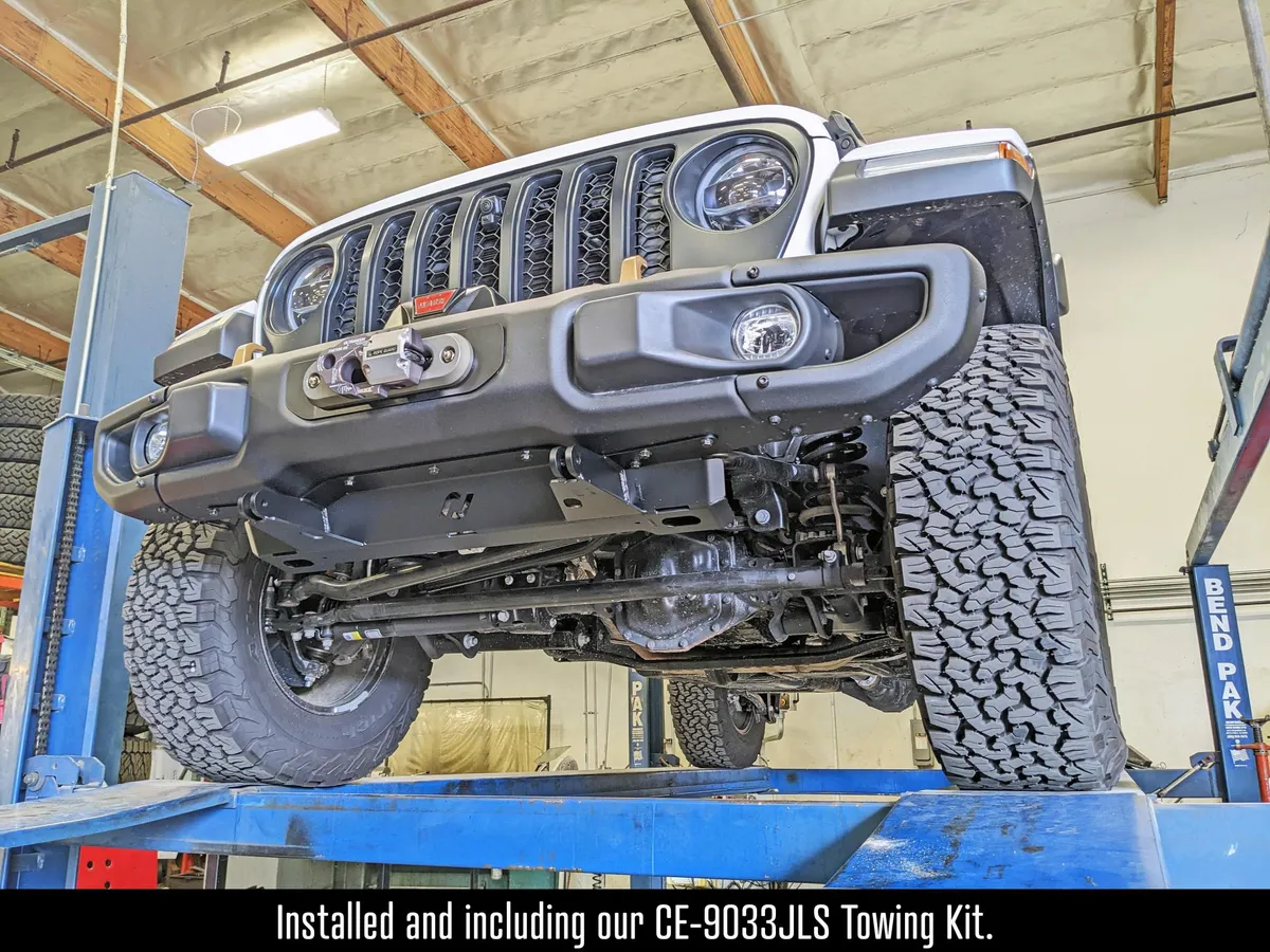 JL/JT Winch Plate Kit for Factory Steel Bumper (for use with or without CE-9033JLS RockJock Towing Kit) RockJock 4X4 product image