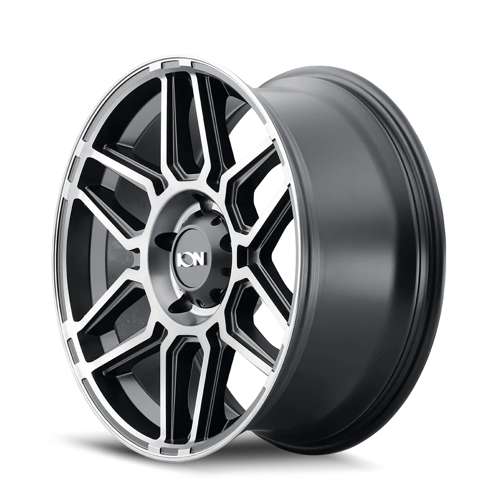 Cast Aluminum Wheels 146 MB 20x9 Machined Dark Tint Matte Black 6 On 139.7 Bolt Pattern 18 Offset ION Wheels product image