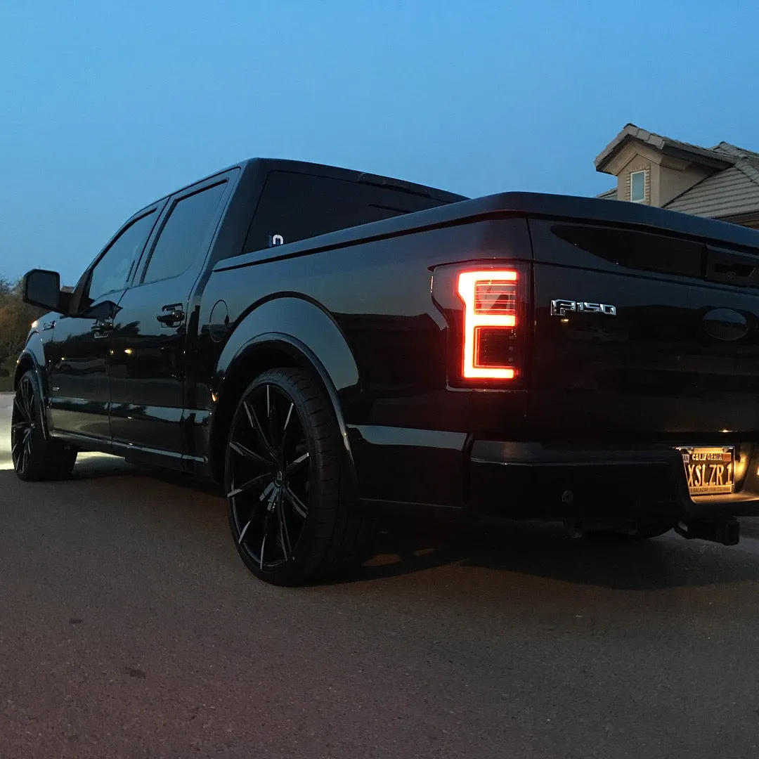 Ford F150 15-17 And Raptor 17-19 Replaces OEM LED Style Tail Lights w Blind Spot Warning System Oled Tail Lights - Cle product image