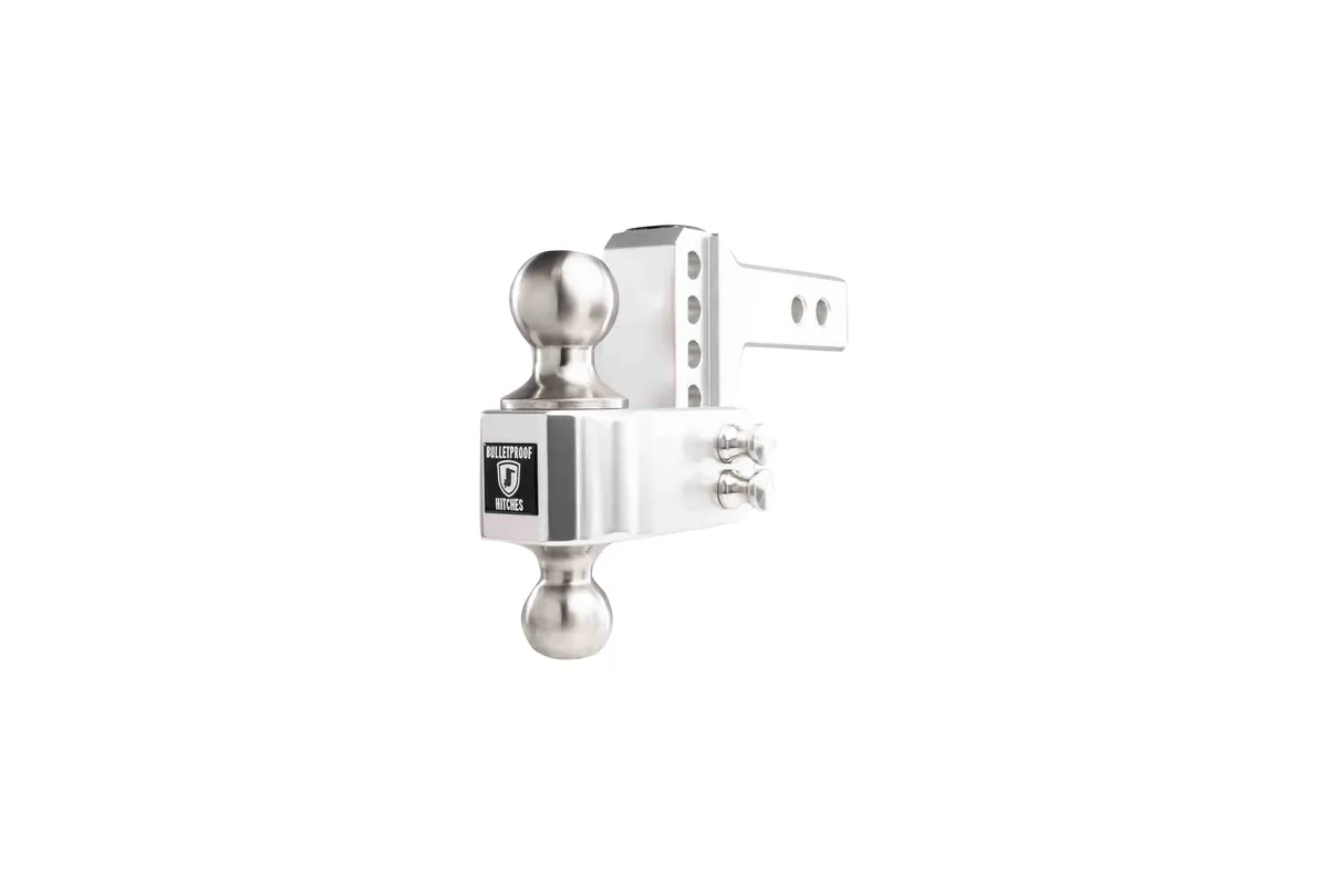 2.0" Aluminum Medium Duty Hitch 2" Drop/Rise w/ Stainless Steel Dual Ball product image