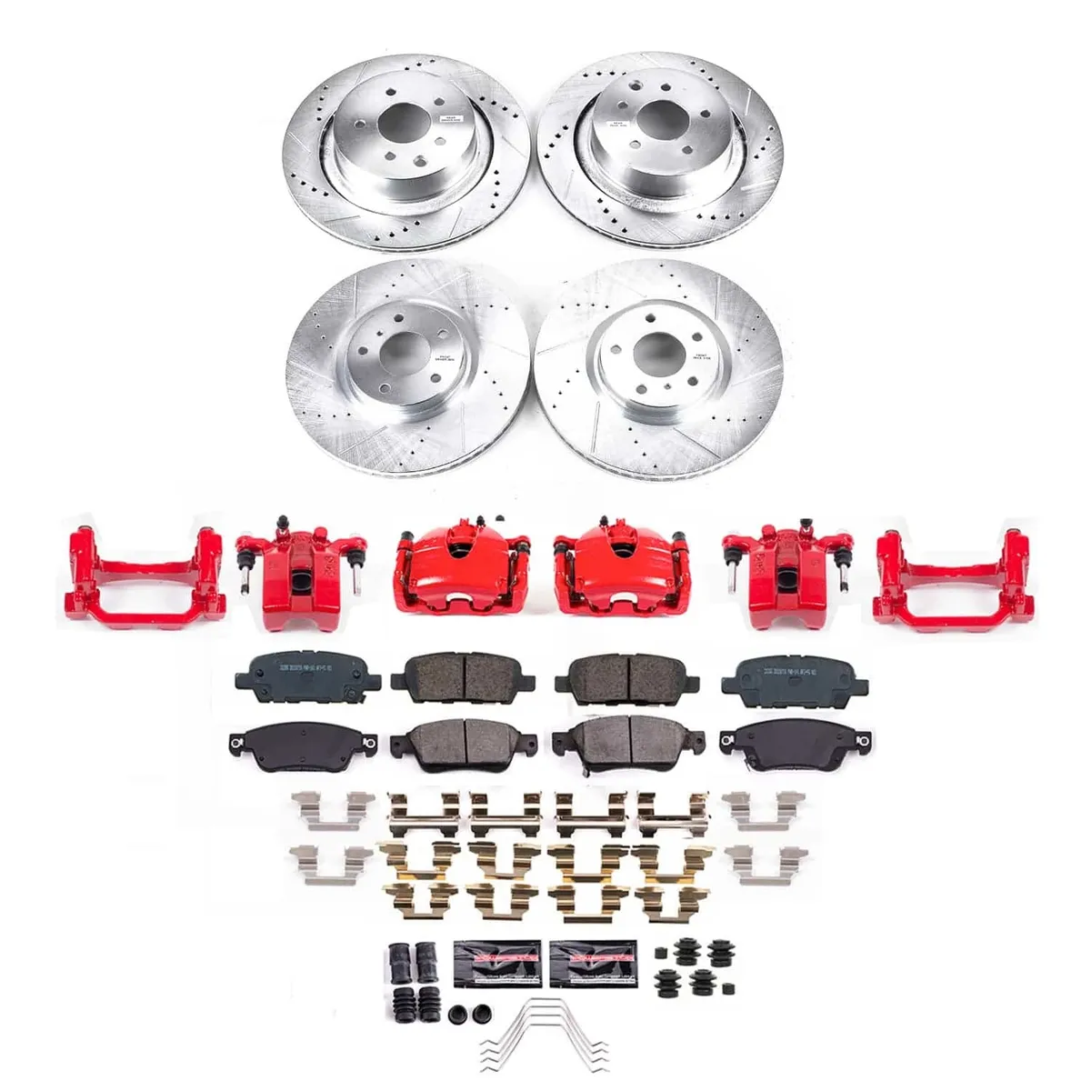 Z23 Evolution Sport Upgrade Kit: Drilled/Slotted Rotors; Carbon-Fiber Ceramic Pads; Powder Coated Calipers product image