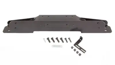 Warn Warn - Winch Mounting Plate For Use With Warn Mid-Frame Winches (Zeon, vr Evo, M8, Xd9, Etc.); Fixed Mount; Powder Coated; Black. Includes Frame Extension br