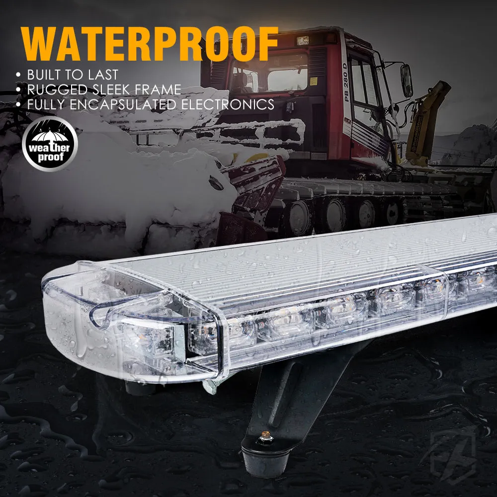 Xprite 48" LED Rooftop Strobe Light Bar with Mounting Brackets | Amber Crane Series
