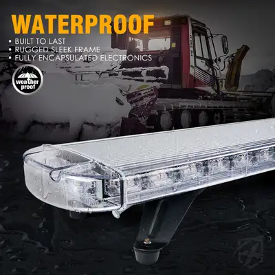 Xprite 48" LED Rooftop Strobe Light Bar with Mounting Brackets | Amber Crane Series