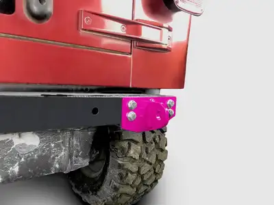 Steinjager Recovery and Towing 1997-2006 D-Ring Mounting Brackets Hot Pink