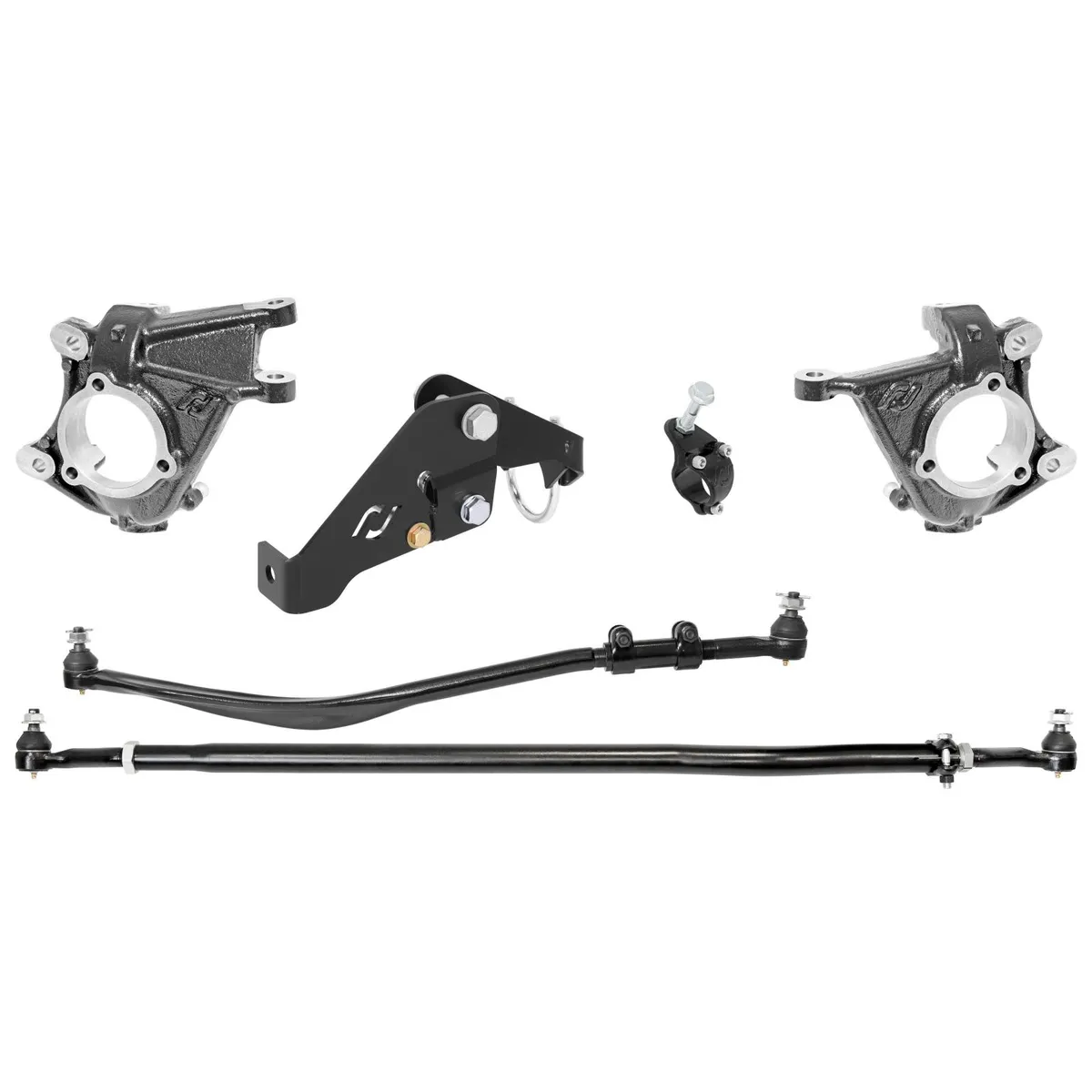 Currectlync Wrangler JK High Steer Kit For Stabilizer Shock. Incl. Knuckles Drag Link Tie Rod Trac Bar Reloc/Shock Mount Shock Tie Rod Clamp RockJock 4x4 product image