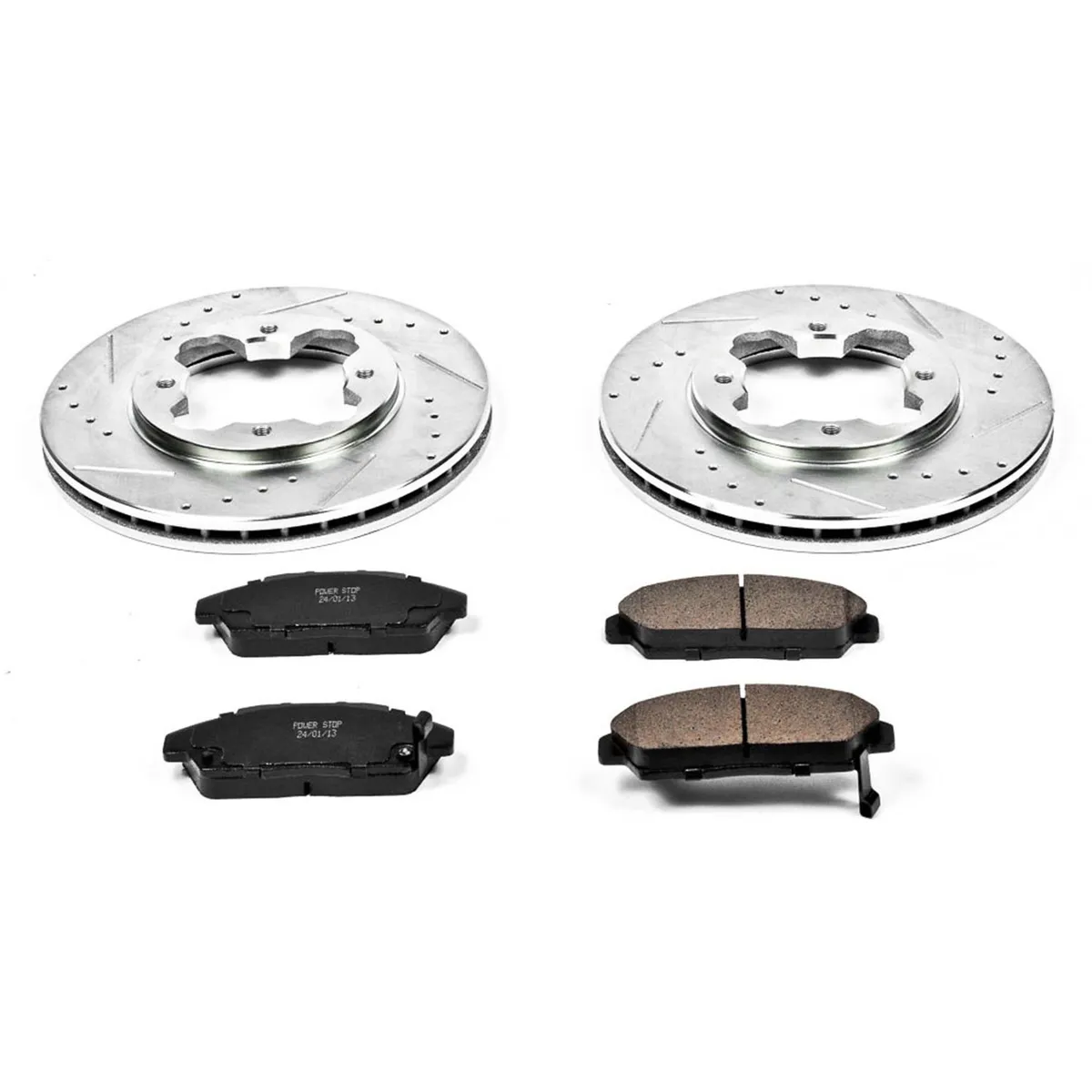 Z23 Evolution Sport Upgrade Kit: Drilled/Slotted Rotors; Carbon-Fiber Ceramic Pads W/Hardware product image