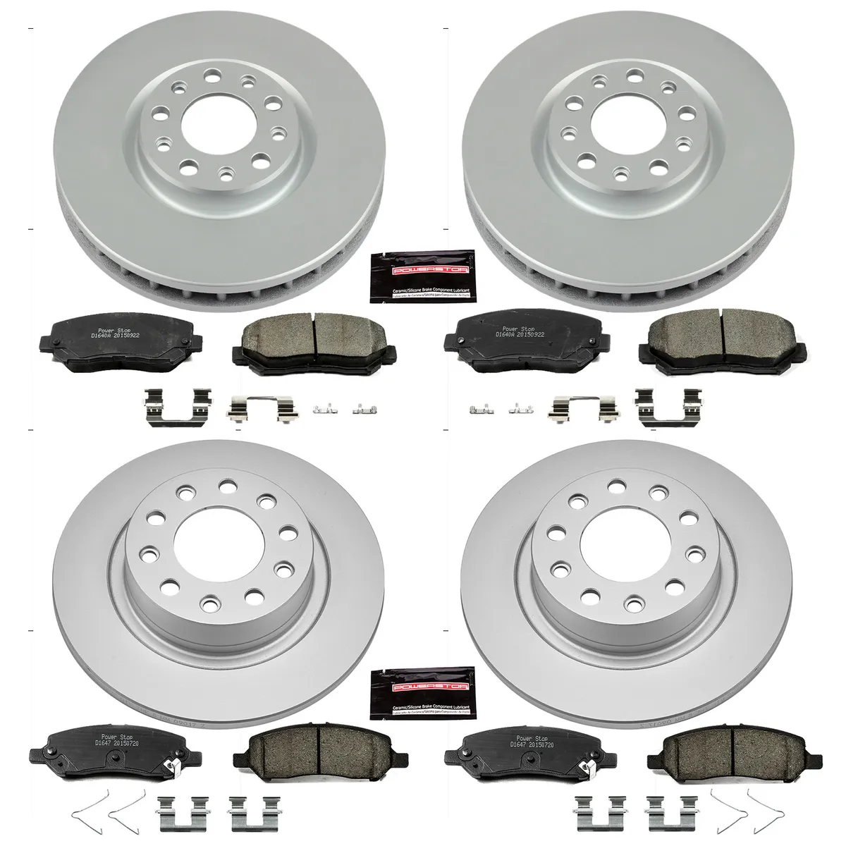 Z17 Geomet Coated Rotor Kit: Genuine Geomet Fully Coated Rotors; Ceramic Pads W/Hardware product image