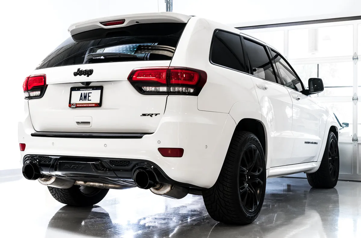 AWE Touring Edition Exhaust for Jeep Grand Cherokee SRT - Chrome Silver Tips product image