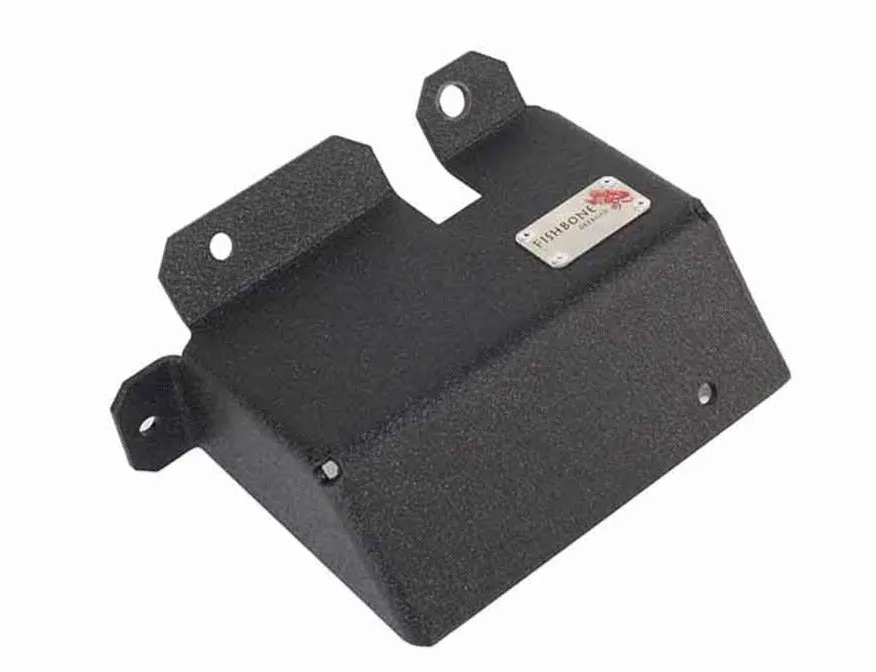 Jeep TJ Steering Box Skid Plate 97-06 Wrangler TJ Black Textured Powdercoat Fishbone Offroad product image