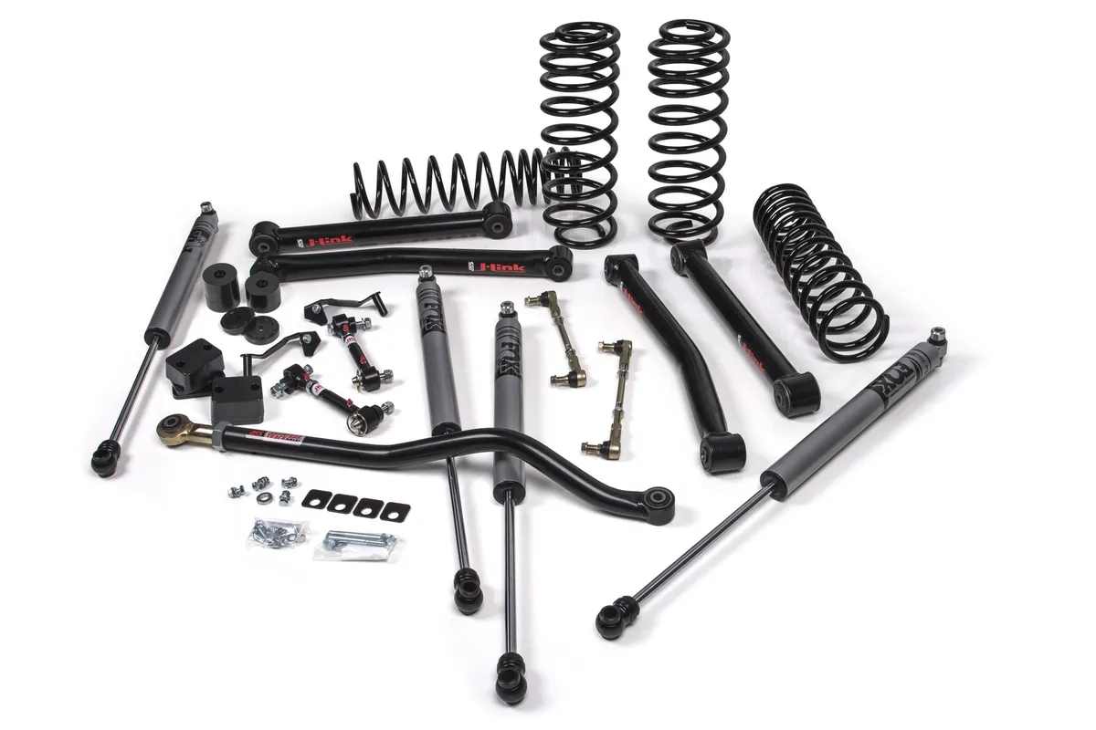 JKS 2018-2024 Jeep Wrangler JL J-Konnect 2.5 Inch Lift Kit 4 Door w/Fox Adventure Series Shocks HD Rate Coils JSPEC