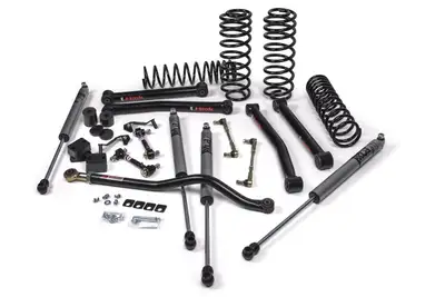 JKS 2018-2024 Jeep Wrangler JL J-Konnect 2.5 Inch Lift Kit 4 Door w/Fox Adventure Series Shocks HD Rate Coils JSPEC