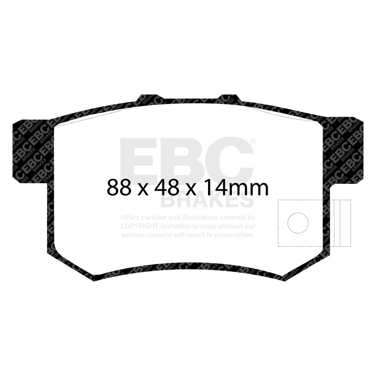 EBC Brakes Redstuff Pad and USR Disc Rotor Kit; Rear; 282mm Rotor Diameter;