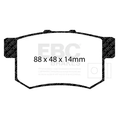 EBC Brakes Redstuff Pad and USR Disc Rotor Kit; Rear; 282mm Rotor Diameter;