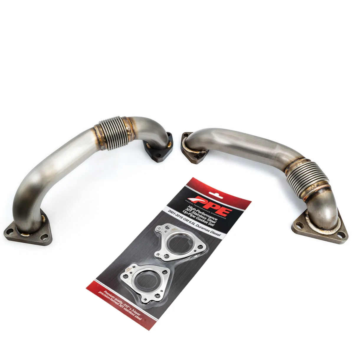 GM 6.6L Duramax OEM Length Replacement High Flow Up-Pipes GM Fed 01-04 and Ca 2001 product image