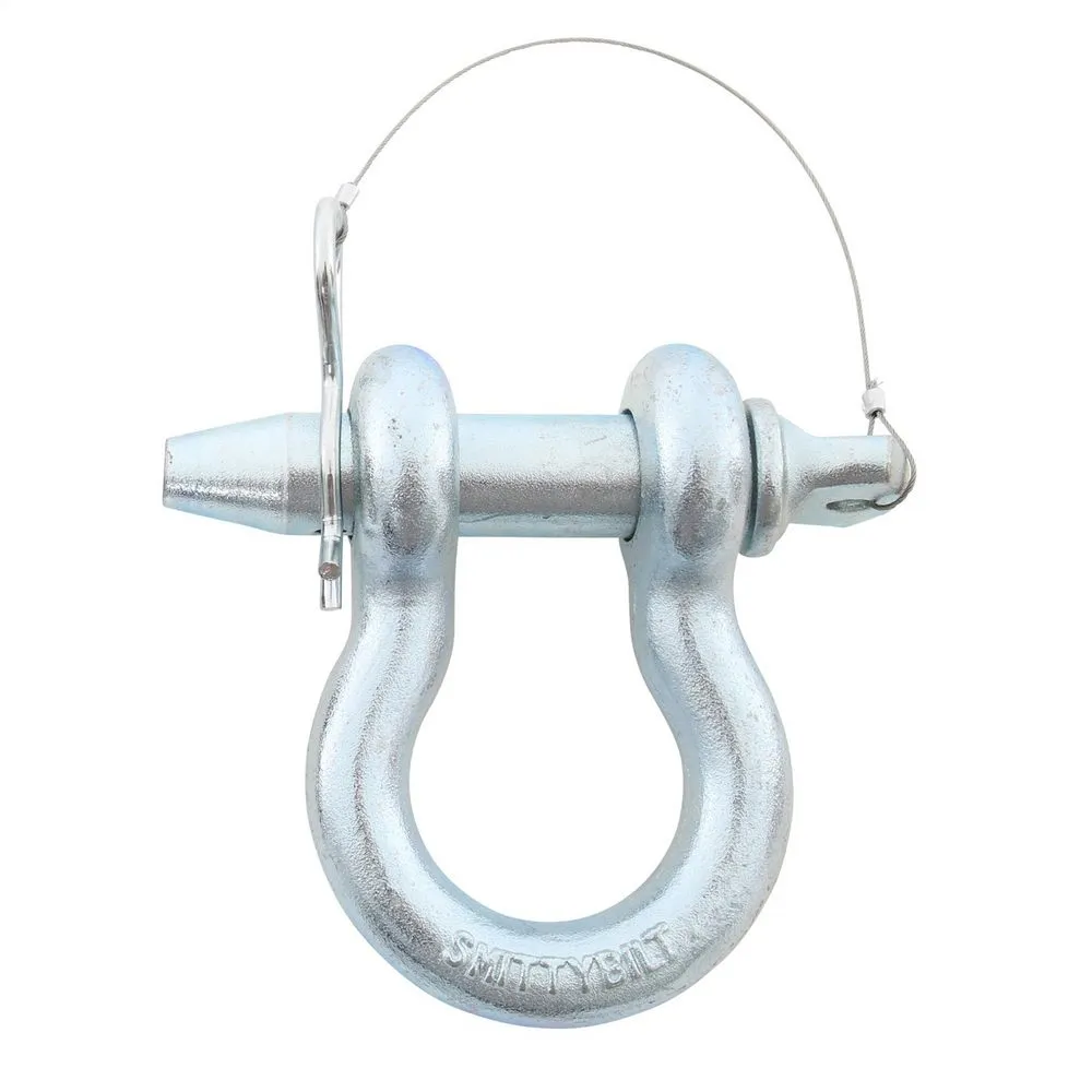 Smittybilt 3/4in Quick Disconnect Dring Shackle; Locking Pin; 4.75 Tons; Zinc