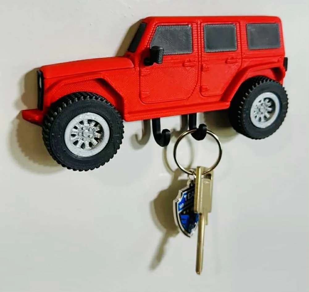 Jeep JKU 4-Door Wall-Mounted Key Holder - Multiple Colors Available product image
